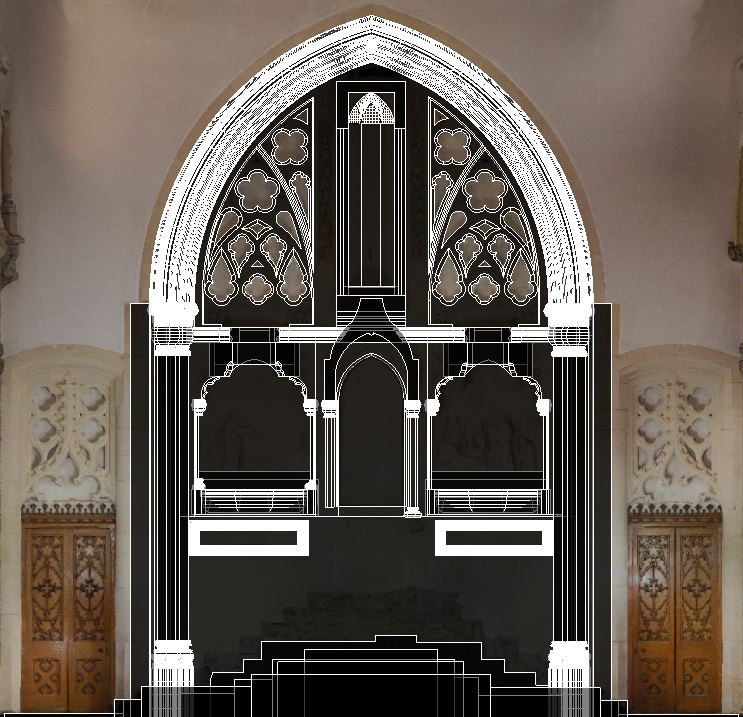 3d solid model with ortho image underlay